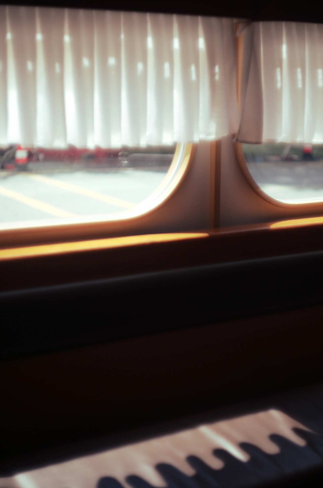 Train window light — soft atmospheric bloom